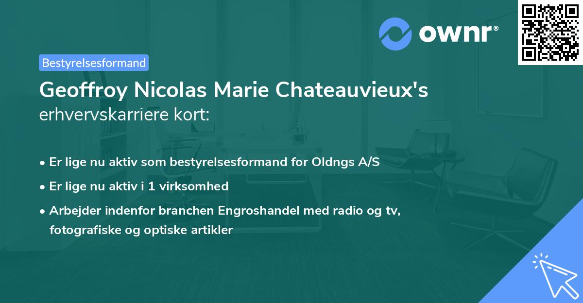 Geoffroy Nicolas Marie Chateauvieux's erhvervskarriere kort