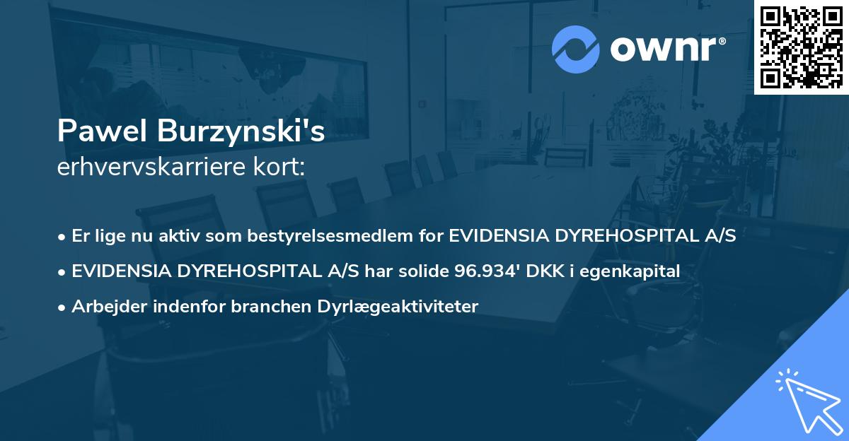 Pawel Burzynski's erhvervskarriere kort