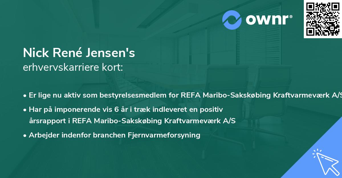 Nick René Jensen's erhvervskarriere kort