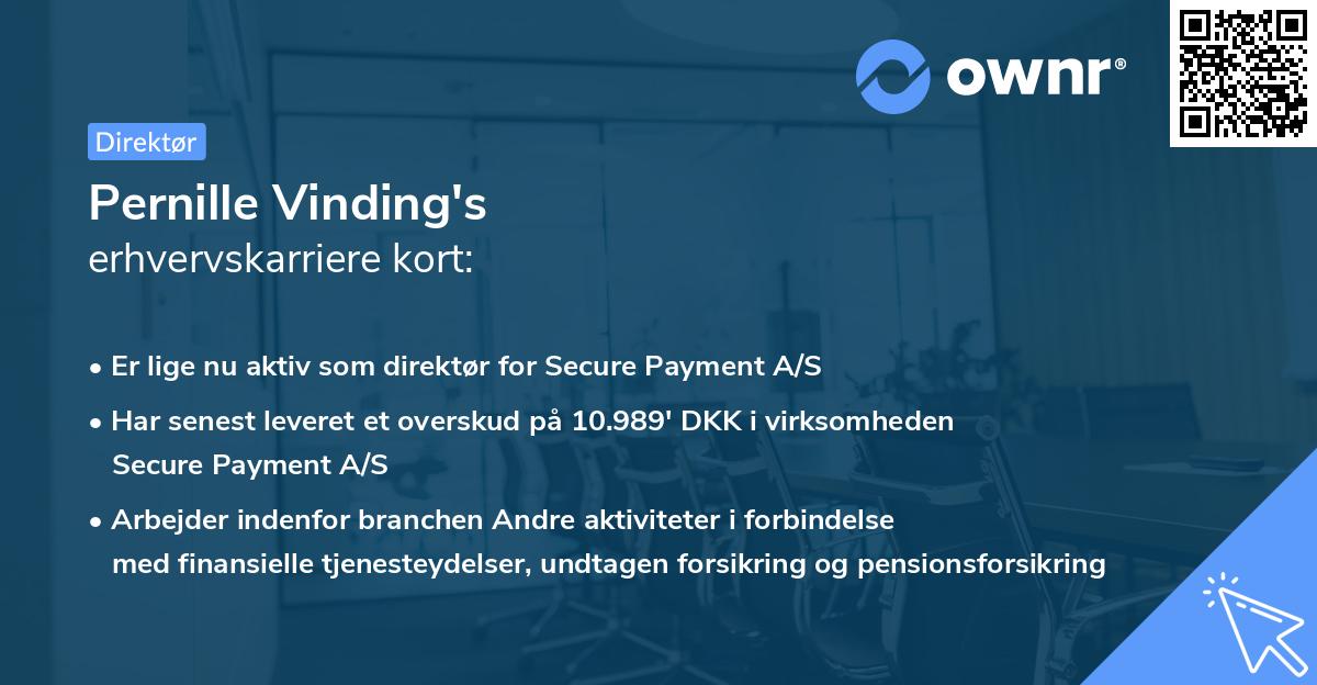 Pernille Vinding's erhvervskarriere kort
