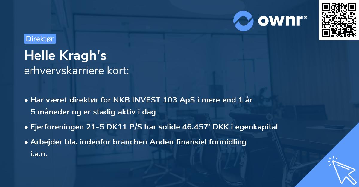Helle Kragh's erhvervskarriere kort