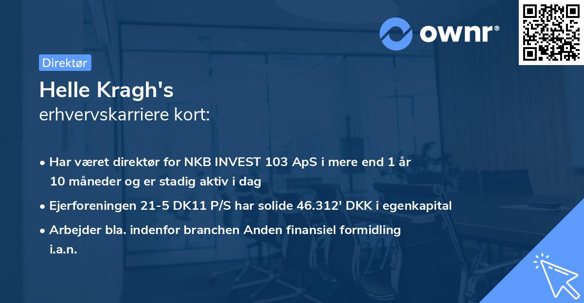 Helle Kragh's erhvervskarriere kort