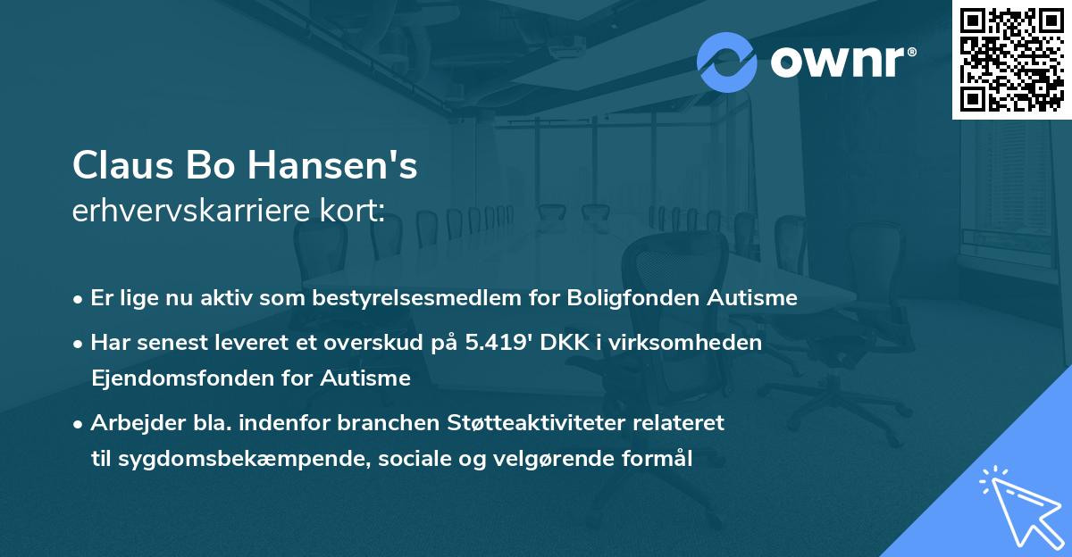 Claus Bo Hansen's erhvervskarriere kort
