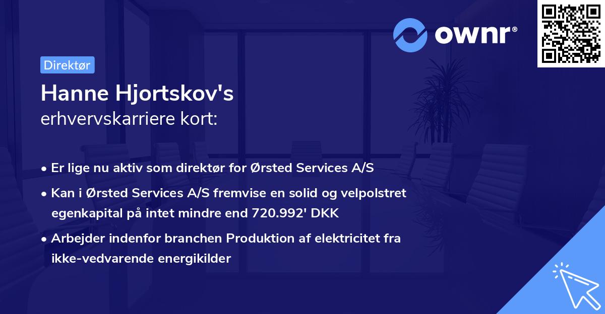 Hanne Hjortskov's erhvervskarriere kort