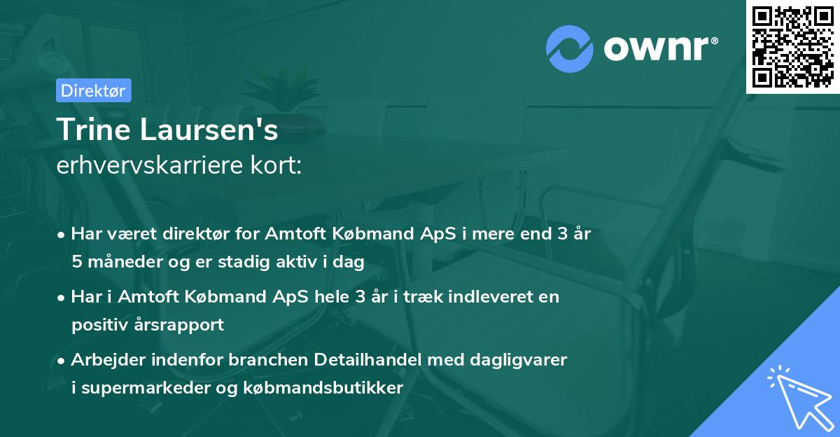 Trine Laursen's erhvervskarriere kort