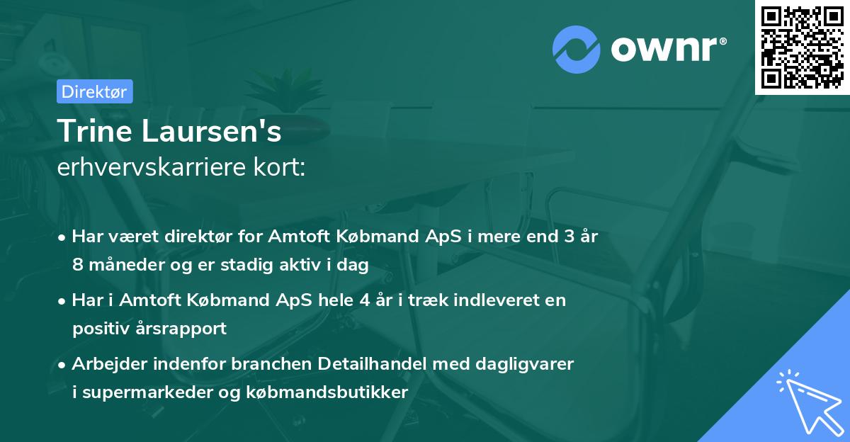 Trine Laursen's erhvervskarriere kort