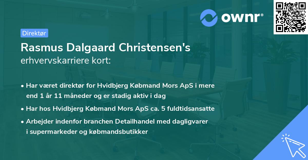 Rasmus Dalgaard Christensen's erhvervskarriere kort