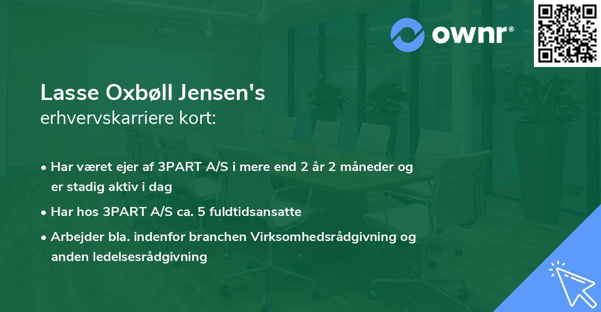 Lasse Oxbøll Jensen's erhvervskarriere kort