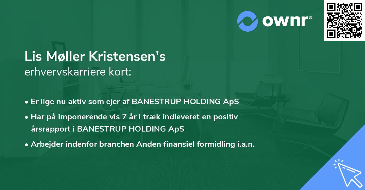 Lis Møller Kristensen's erhvervskarriere kort