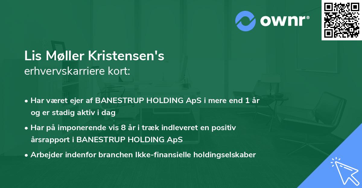 Lis Møller Kristensen's erhvervskarriere kort