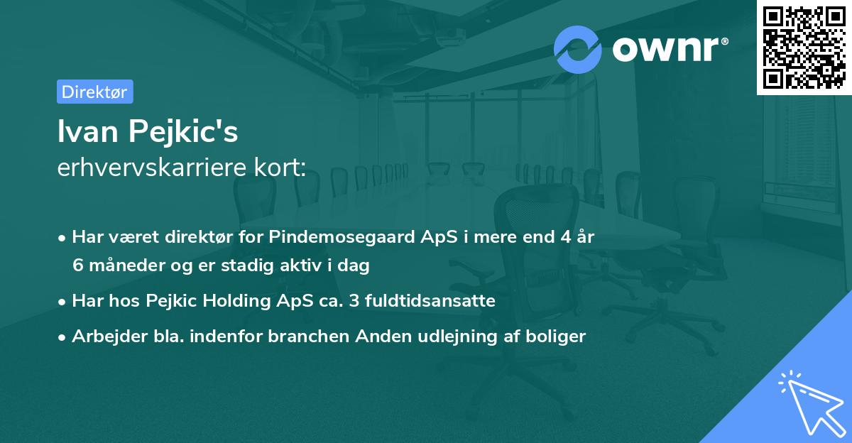 Ivan Pejkic's erhvervskarriere kort