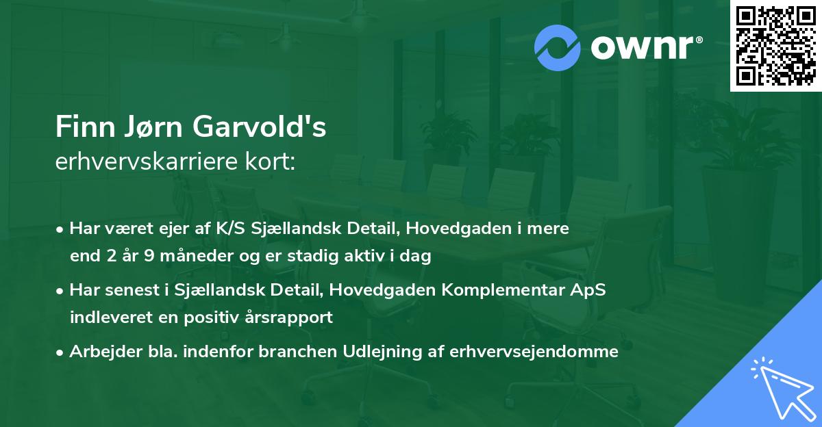 Finn Jørn Garvold's erhvervskarriere kort