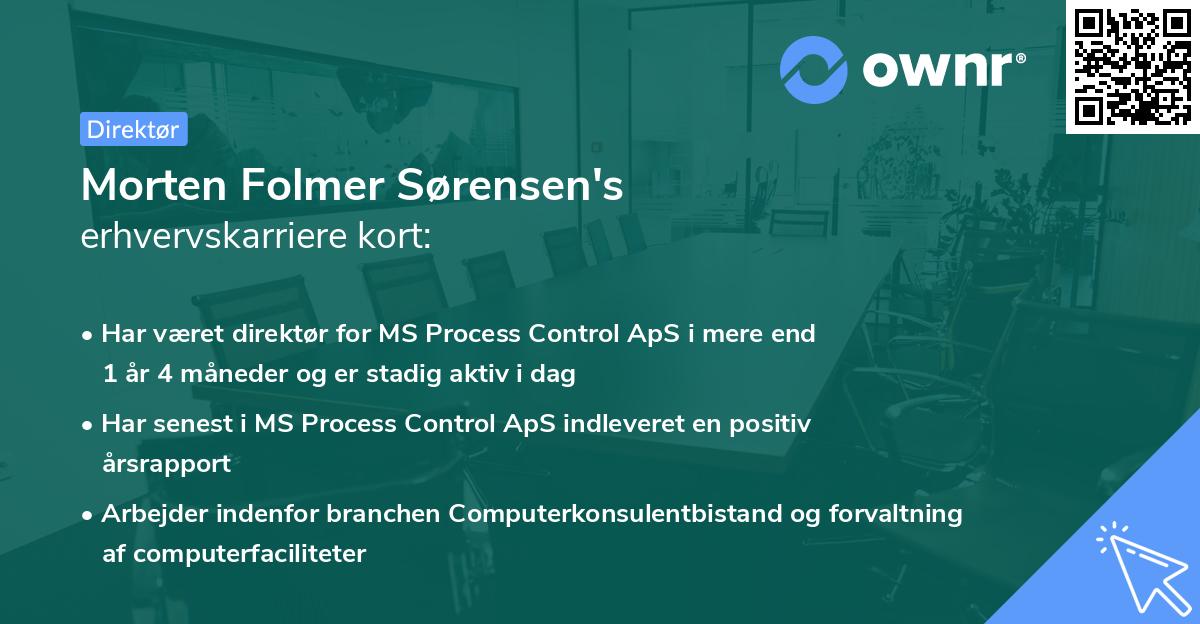 Morten Folmer Sørensen's erhvervskarriere kort