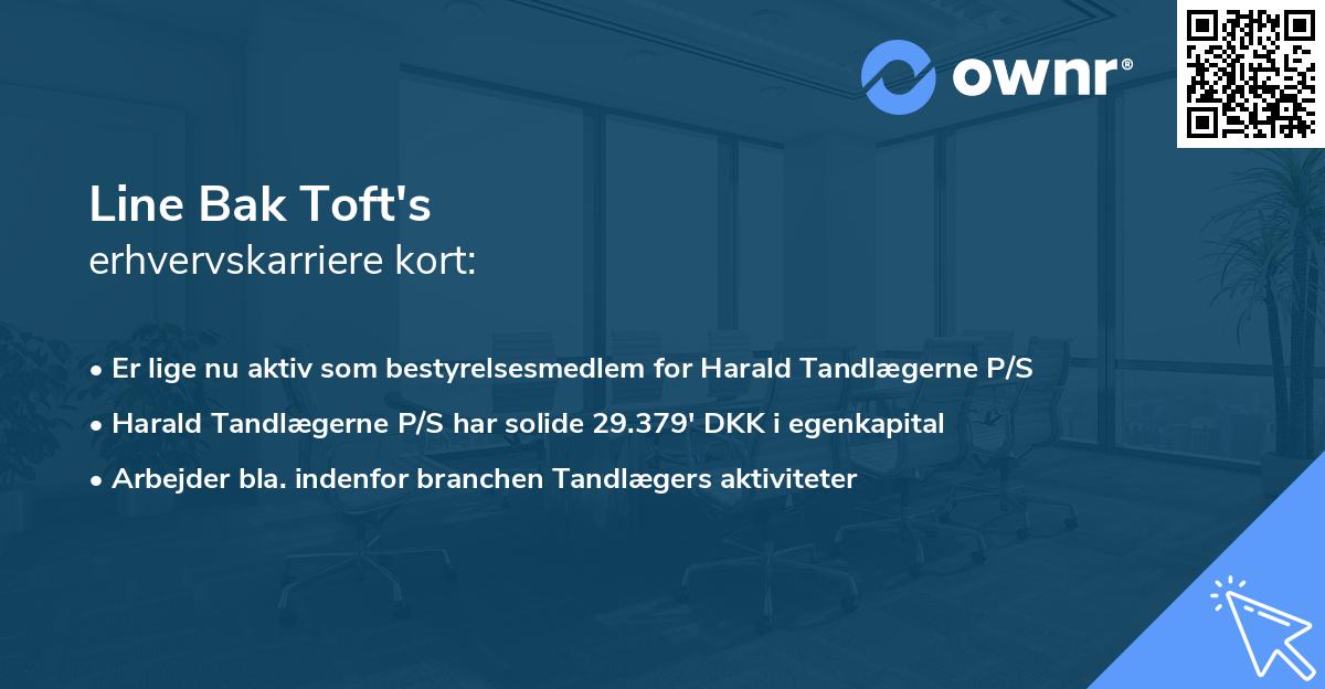 Line Bak Toft's erhvervskarriere kort