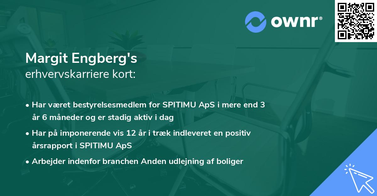 Margit Engberg's erhvervskarriere kort