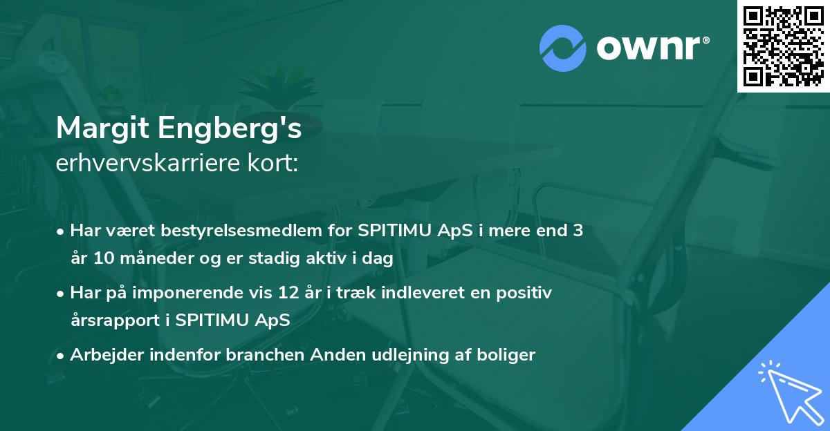 Margit Engberg's erhvervskarriere kort