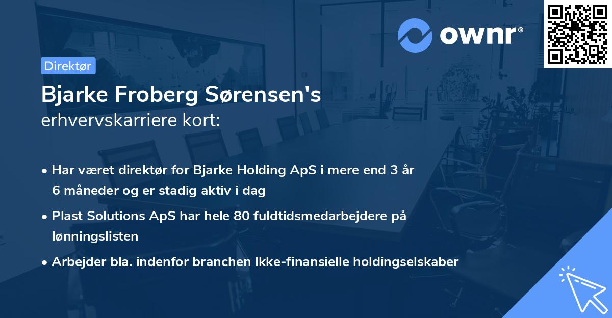 Bjarke Froberg Sørensen's erhvervskarriere kort