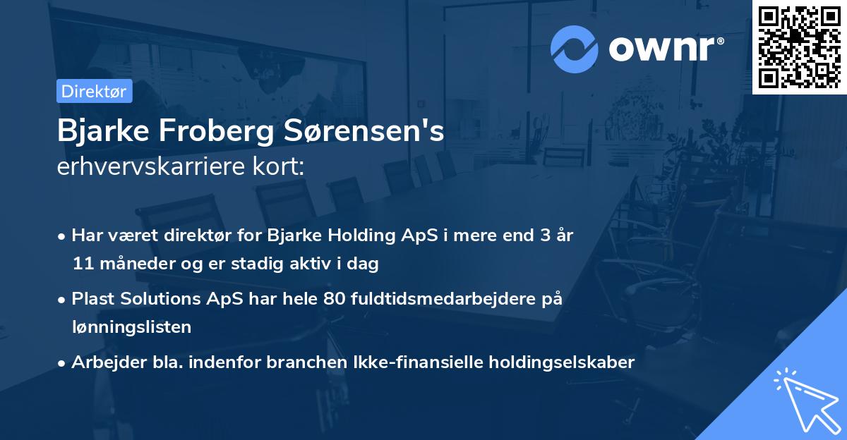 Bjarke Froberg Sørensen's erhvervskarriere kort