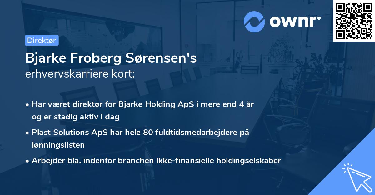 Bjarke Froberg Sørensen's erhvervskarriere kort