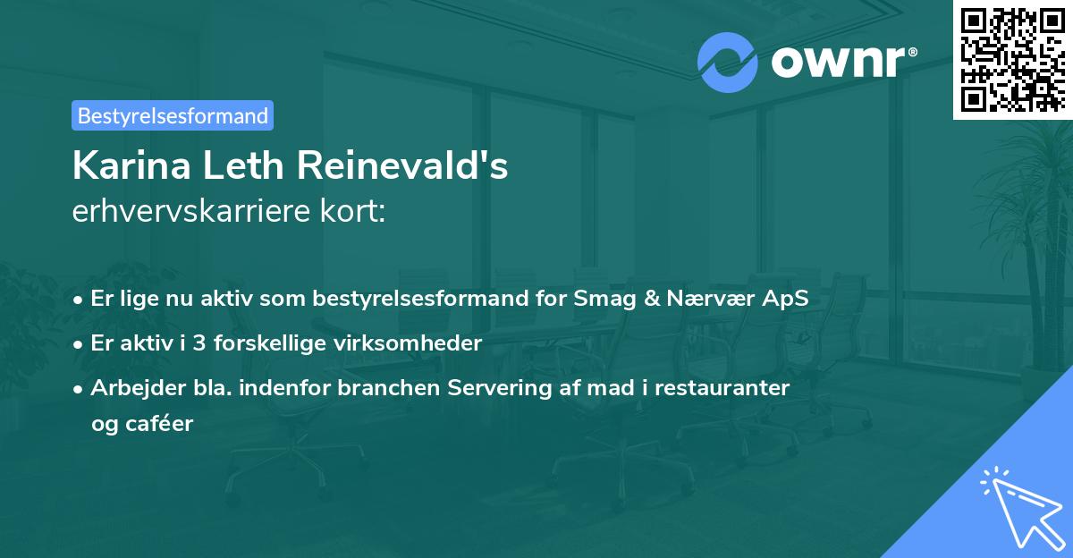 Karina Leth Reinevald's erhvervskarriere kort