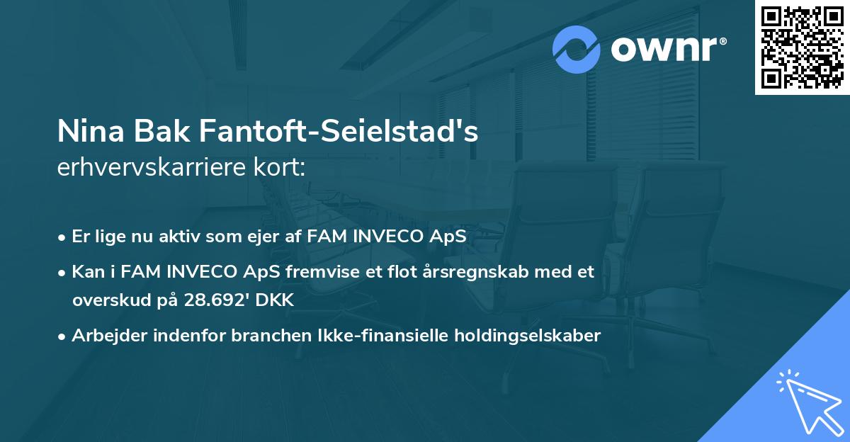 Nina Bak Fantoft-Seielstad's erhvervskarriere kort