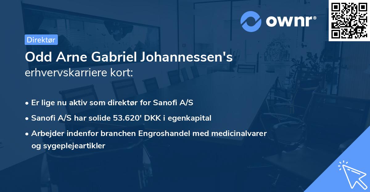 Odd Arne Gabriel Johannessen's erhvervskarriere kort
