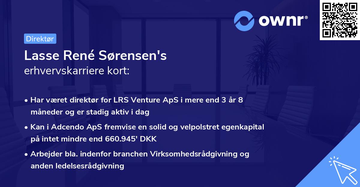 Lasse René Sørensen's erhvervskarriere kort