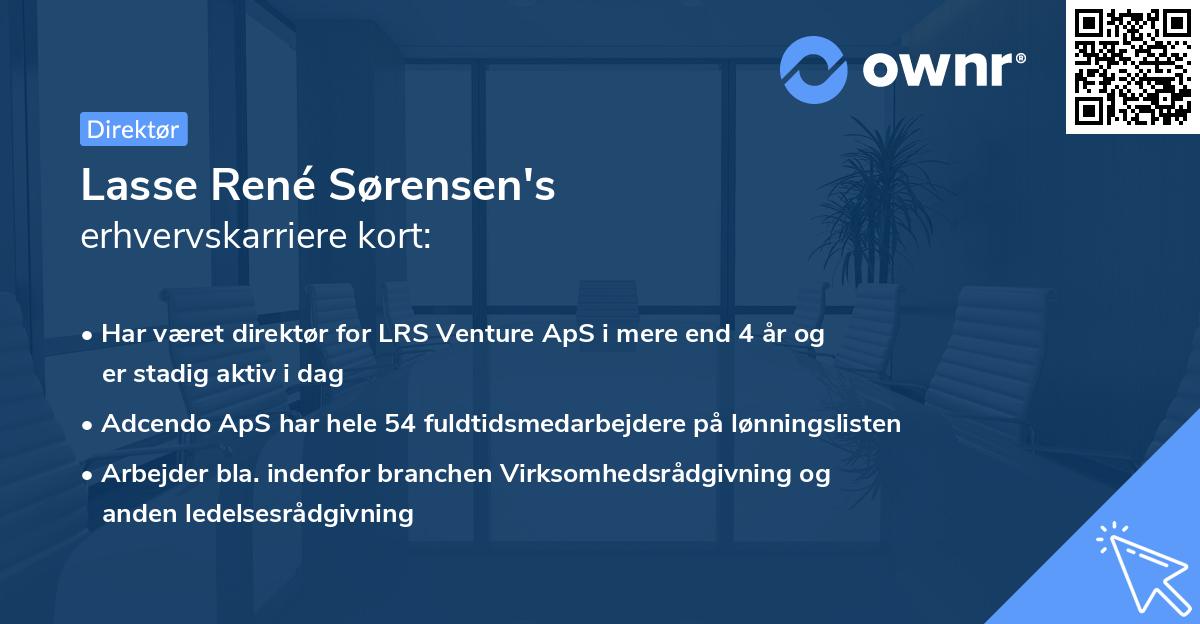 Lasse René Sørensen's erhvervskarriere kort