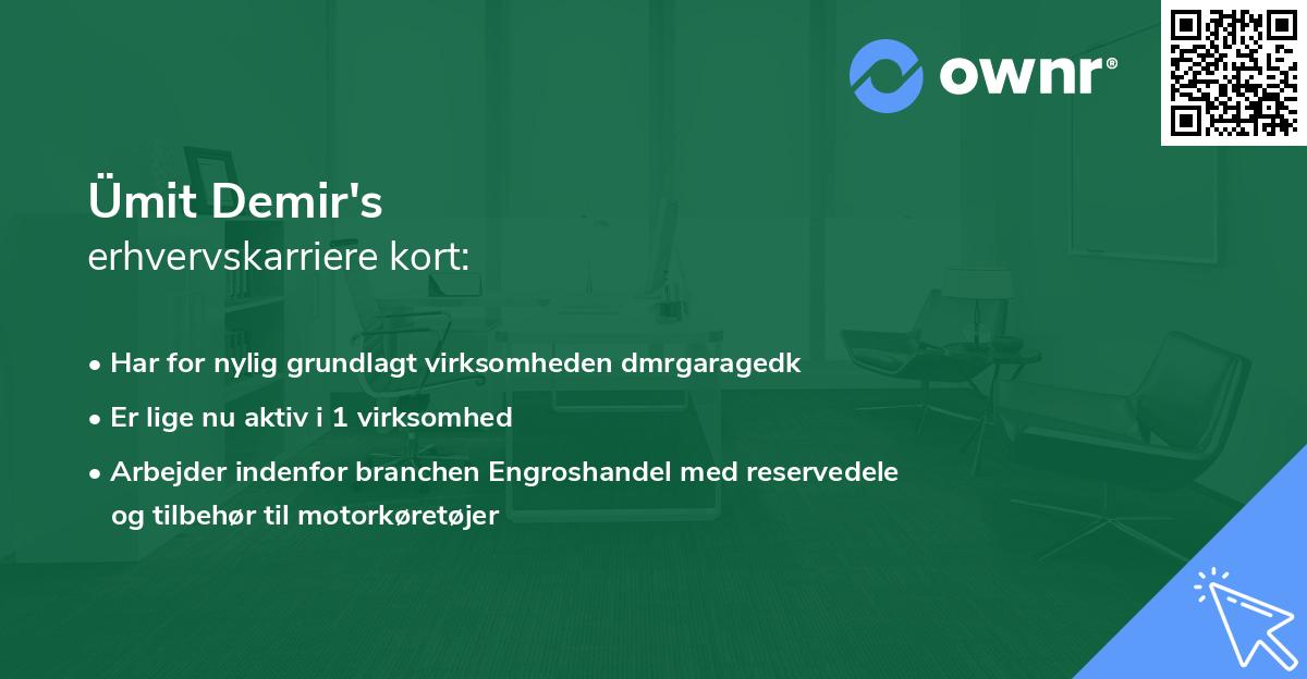 Ümit Demir's erhvervskarriere kort