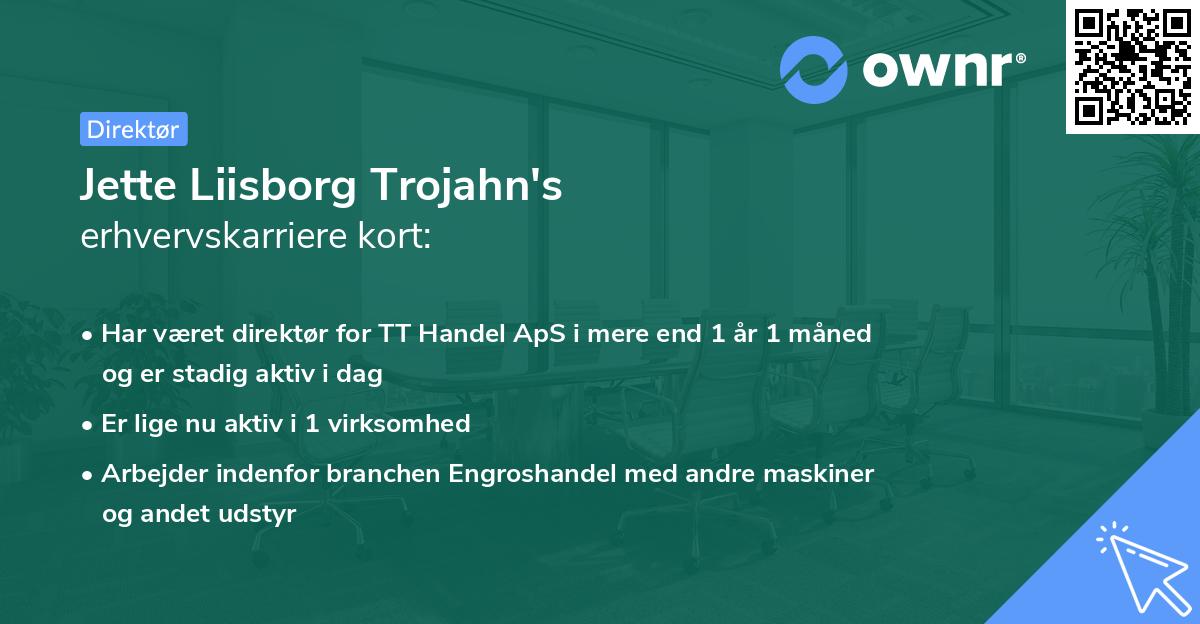 Jette Liisborg Trojahn's erhvervskarriere kort