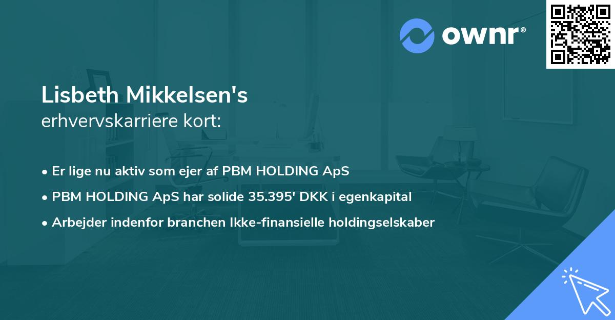 Lisbeth Mikkelsen's erhvervskarriere kort