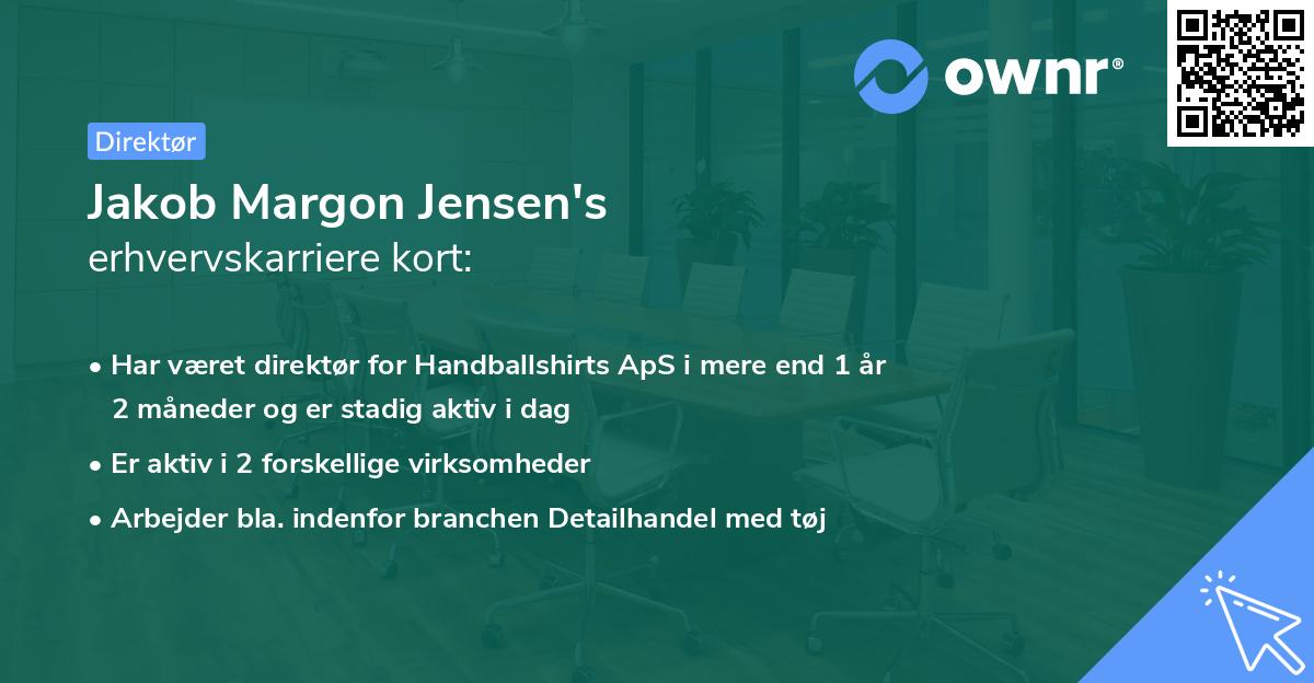 Jakob Margon Jensen's erhvervskarriere kort