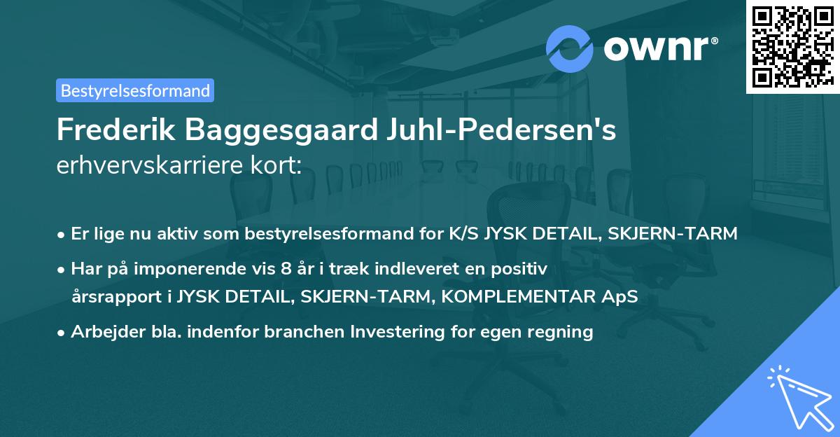 Frederik Baggesgaard Juhl-Pedersen's erhvervskarriere kort