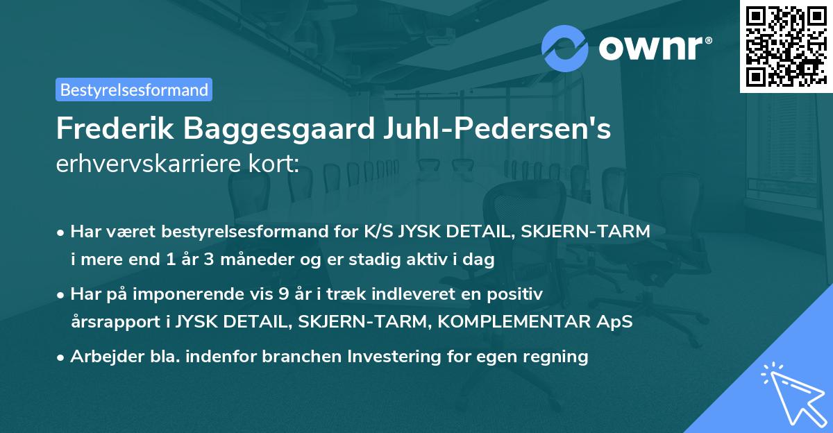 Frederik Baggesgaard Juhl-Pedersen's erhvervskarriere kort