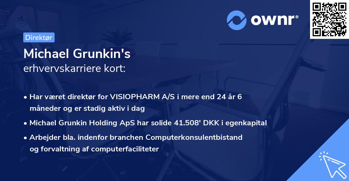 Michael Grunkin's erhvervskarriere kort