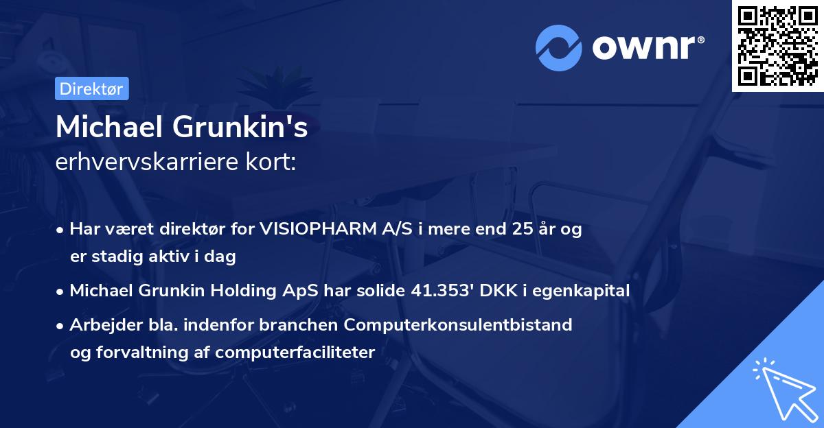 Michael Grunkin's erhvervskarriere kort