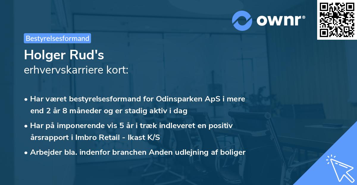 Holger Rud's erhvervskarriere kort