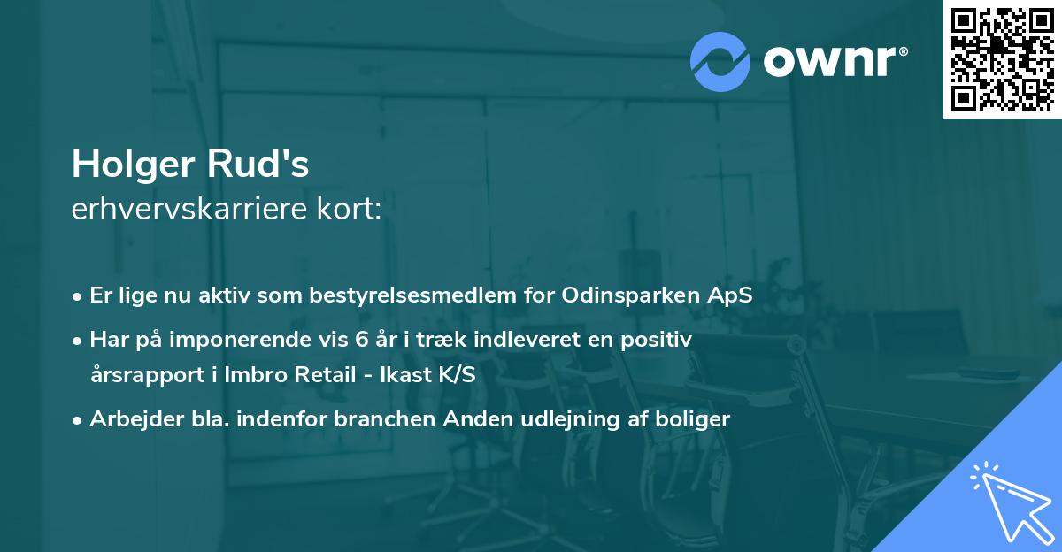 Holger Rud's erhvervskarriere kort