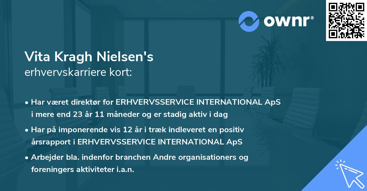 Vita Kragh Nielsen's erhvervskarriere kort