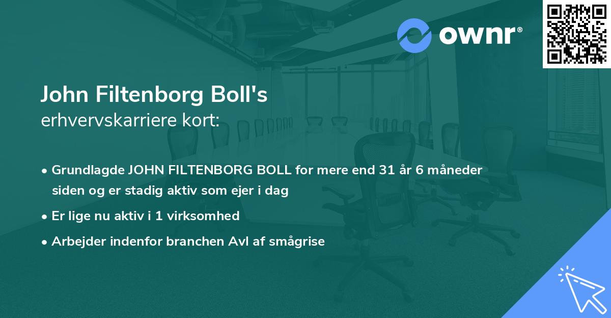 John Filtenborg Boll's erhvervskarriere kort