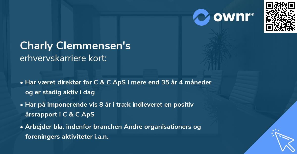 Charly Clemmensen's erhvervskarriere kort