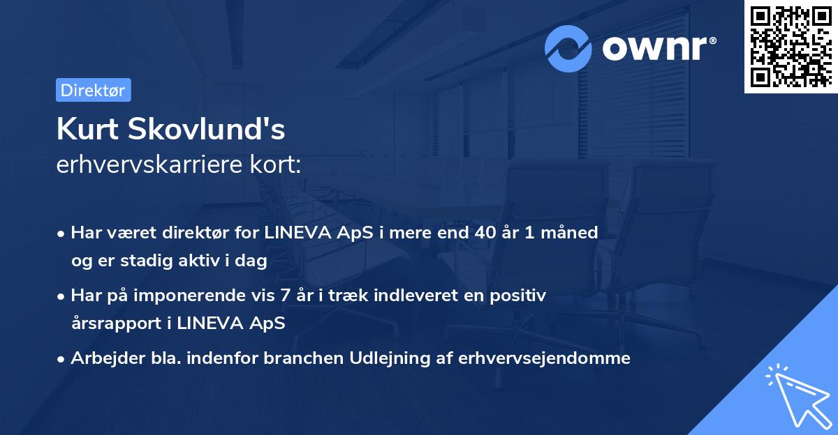 Kurt Skovlund's erhvervskarriere kort