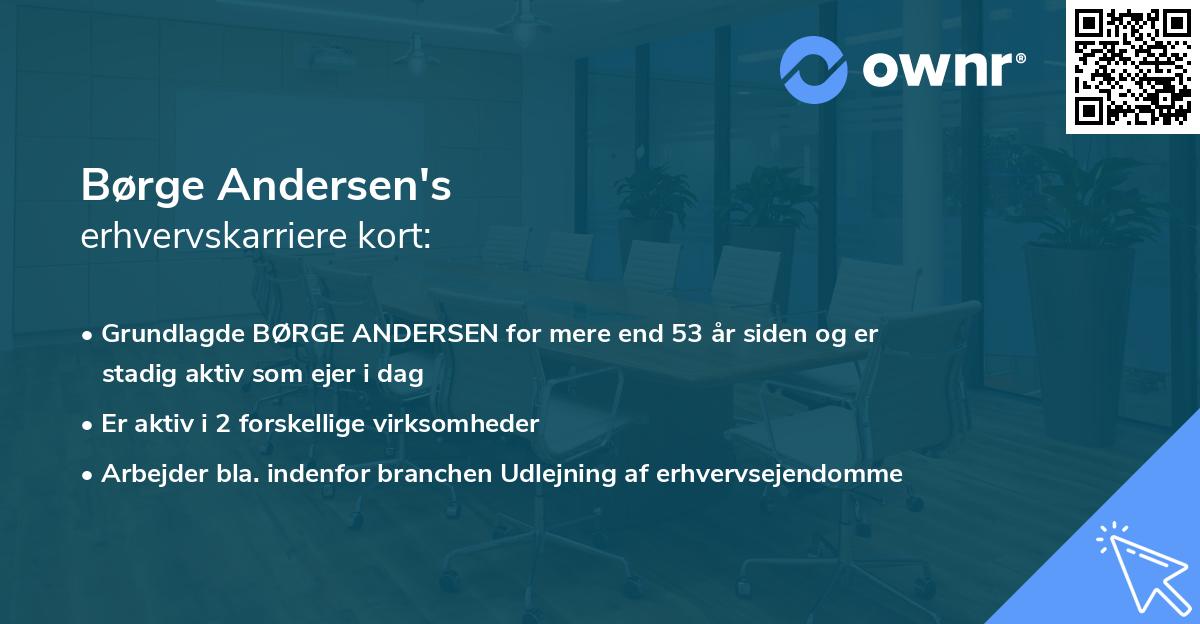 Børge Andersen's erhvervskarriere kort