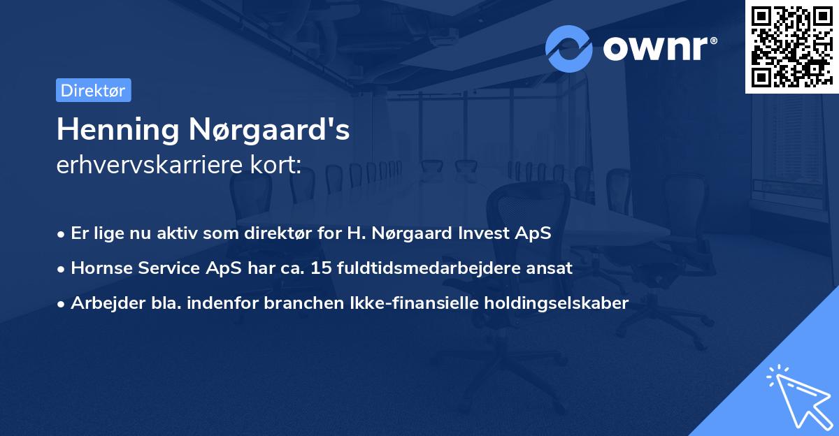 Henning Nørgaard's erhvervskarriere kort