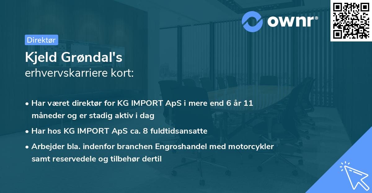 Kjeld Grøndal's erhvervskarriere kort