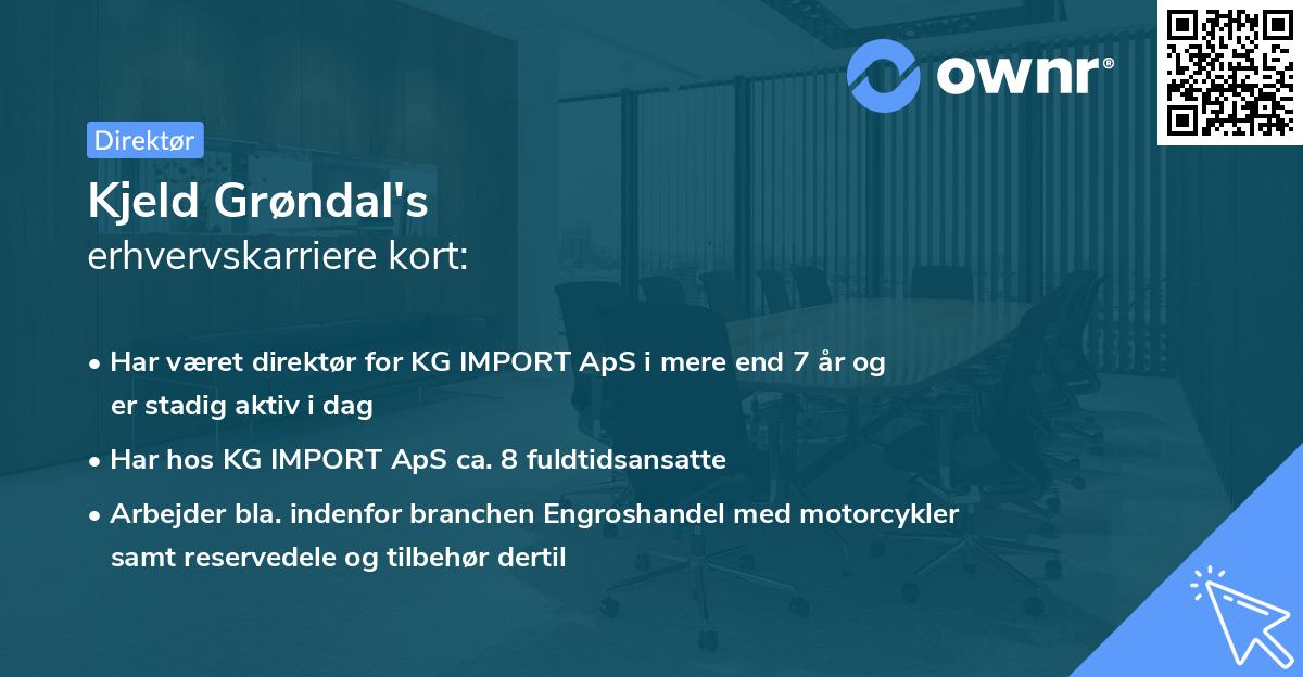 Kjeld Grøndal's erhvervskarriere kort
