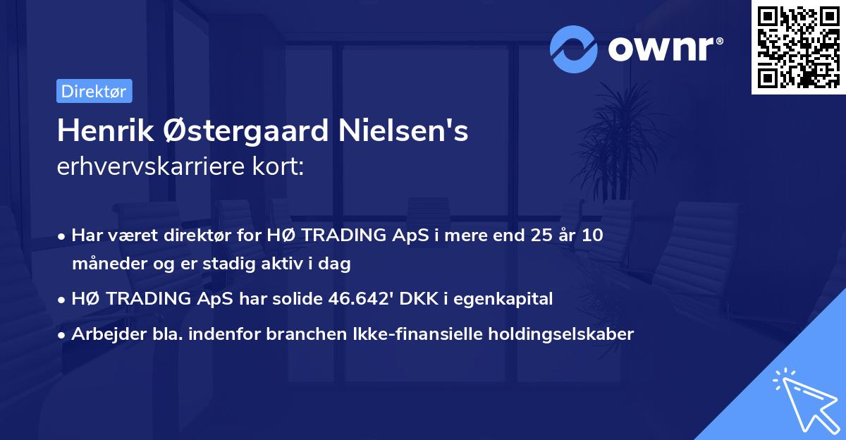 Henrik Østergaard Nielsen's erhvervskarriere kort