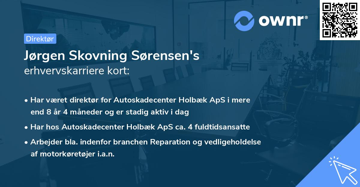 Jørgen Skovning Sørensen's erhvervskarriere kort