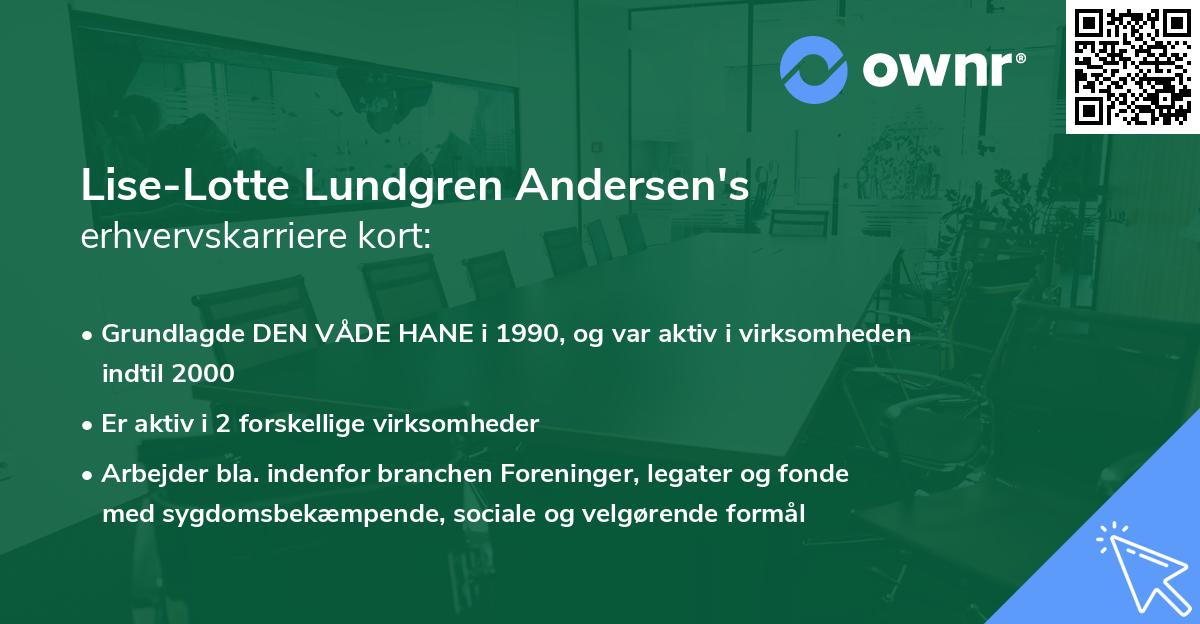 Lise-Lotte Lundgren Andersen's erhvervskarriere kort