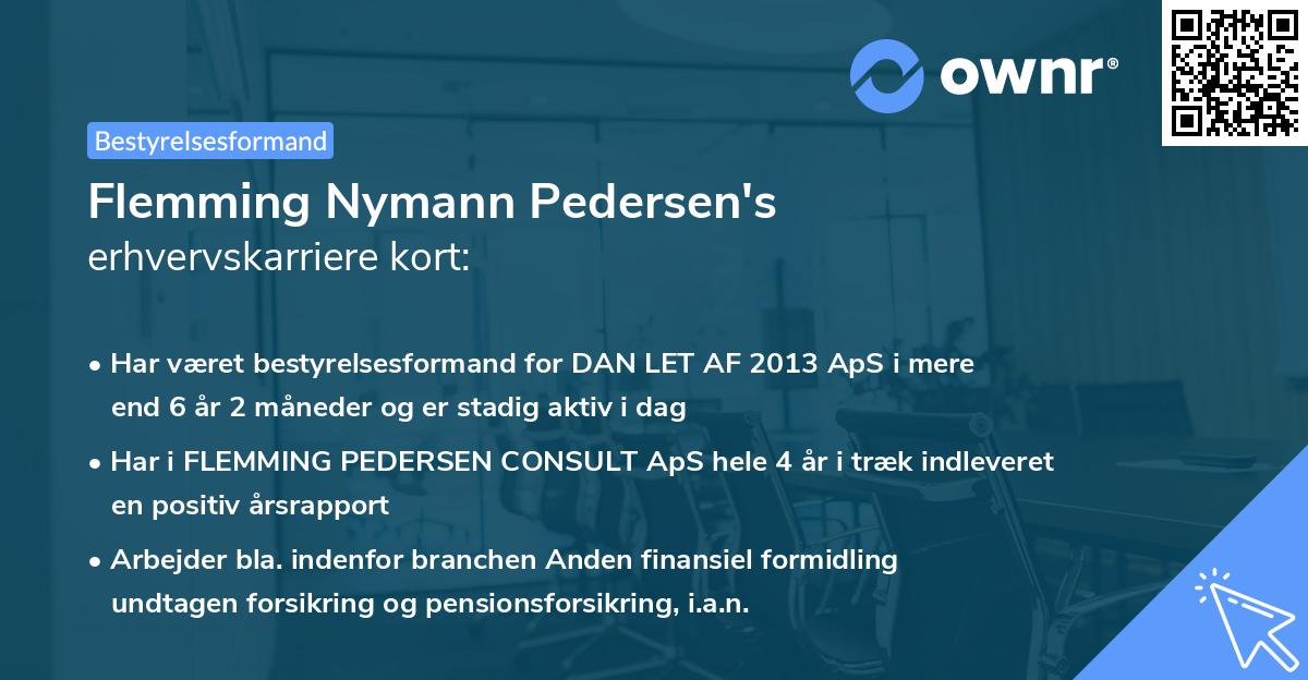 Flemming Nymann Pedersen's erhvervskarriere kort